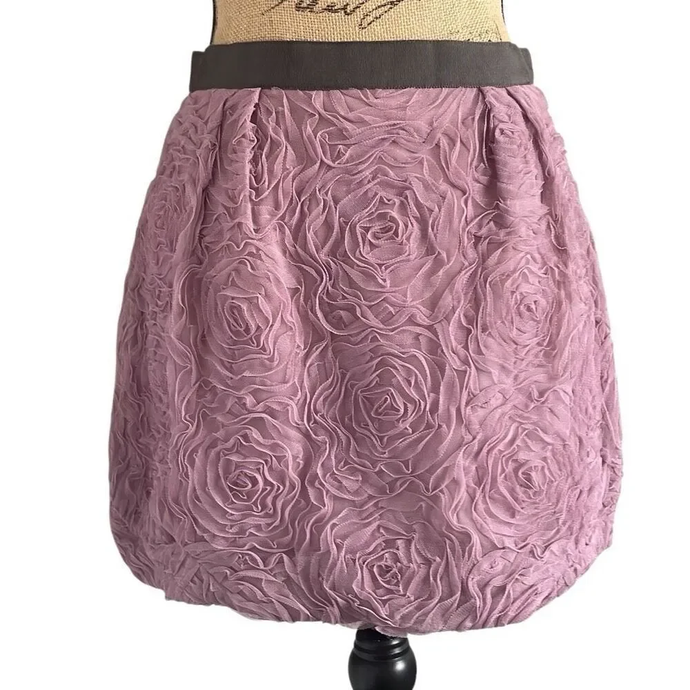 NWT J. Crew Lavender Tulle Rose Mini Skirt - Size 0